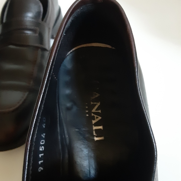 Canali mens leather loafers sz 40 main image 13
